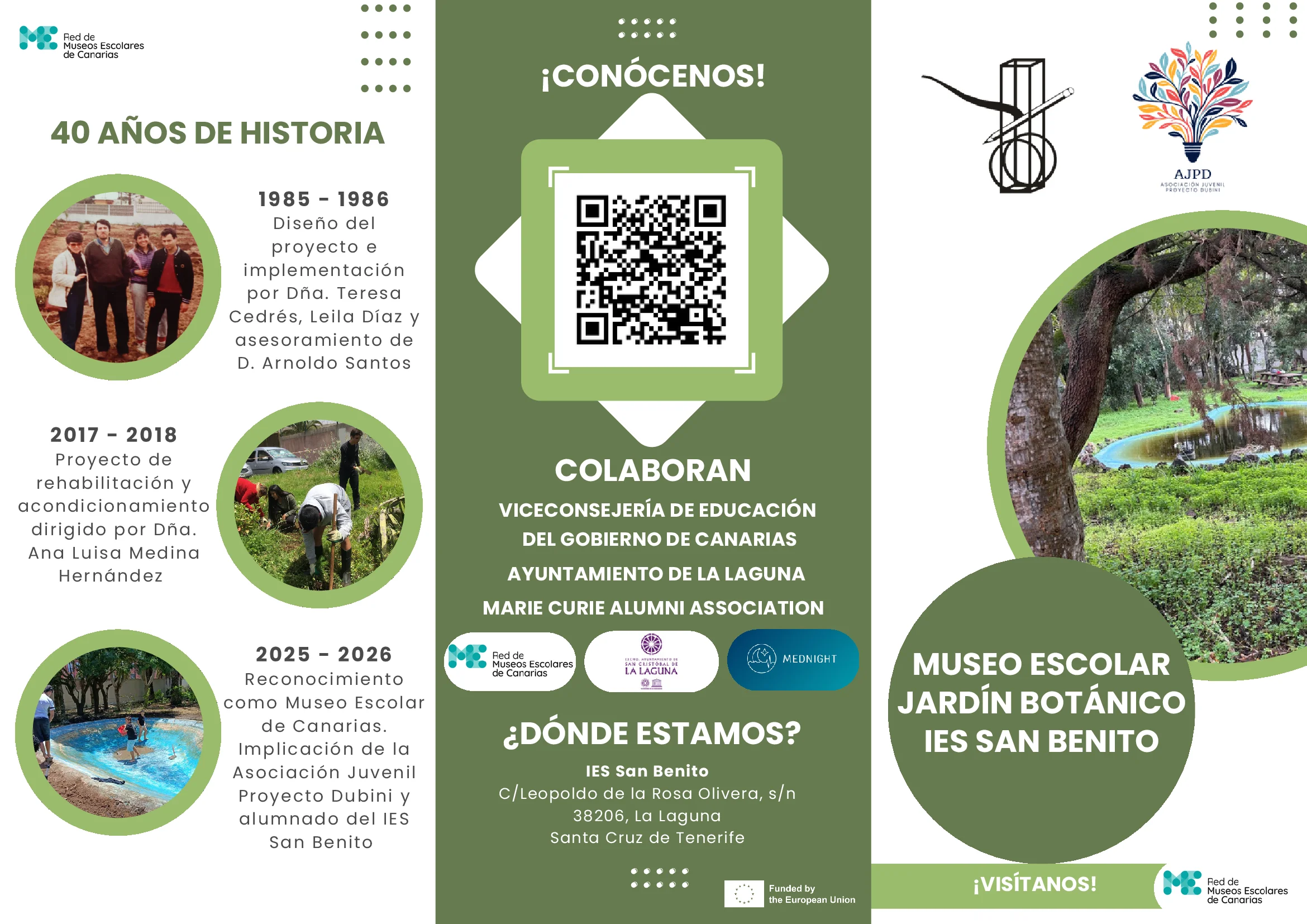 Folleto 1 del Museo Escolar Jardín Botánico IES San Benito